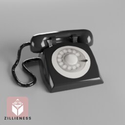 vintage retro phone - black